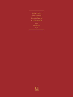 cover image of Concordancia Calderoniana / Konkordanz zu Calderón